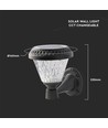 0,8W Solara LED væglampe med sensor og solcelle - CCT, RF fjernbetjening, IP44, sort, 16x23 cm