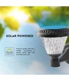 0,8W Solara LED væglampe med sensor og solcelle - CCT, RF fjernbetjening, IP44, sort, 16x23 cm