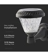 0,8W Solara LED væglampe med sensor og solcelle - CCT, RF fjernbetjening, IP44, sort, 16x23 cm
