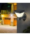 0,8W Solara LED væglampe med solcelle og fjernbetjening - CCT, IP44, sort, inkl. sensor