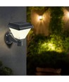 0,8W Solara LED væglampe med solcelle og fjernbetjening - CCT, IP44, sort, inkl. sensor