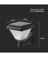 0,8W Solara LED væglampe med solcelle og fjernbetjening - CCT, IP44, sort, inkl. sensor