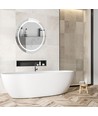 60cm 25W rund LED spejl med touch - CCT, IP44, dugfri, 3-i-1 lysfarve