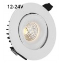 LEDlife 6W indbygningsspot - Hul: Ø7,5 cm, Mål: Ø9 cm, RA90, hvid kant, dæmpbar, 12-24V