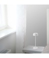 2W genopladelig LED bordlampe, hvid - IP54, touch dæmpbar, 5V, varm hvid, op til 10 timers batteri