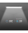 120cm 36W vandtæt komplet LED armatur med nødlys - Samsung LED chip, IP65, 6500K, 3 timers batteridrift