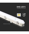 120cm 36W vandtæt komplet LED armatur med nødlys - Samsung LED chip, 120lm/W, IP65, 4000K, 3 timers batteridrift