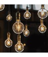 E27 10W LED filament globe pære - G125, 1055lm, klart glas, 125x173mm