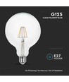 E27 10W LED filament globe pære - G125, 1055lm, klart glas, 125x173mm
