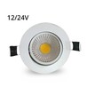 LEDlife 3W indbygningsspot - Hul: Ø7,5 cm, Mål: Ø8,5 cm, hvid kant, dæmpbar, 12V/24V