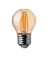 E27 4W LED kronepære - G45, Kultråd, 2200K, Ravfarvet