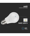 3 stk. E27 10,5W LED pære - A60, mat glas, 4000K, 1055lm, 3-pak