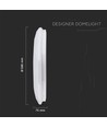 40W Designer Dome loftslampe med fjernbetjening - CCT farveskift, dæmpbar, stjernehimmeleffekt, Ø39cm