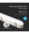 150cm 48W vandtæt komplet LED armatur med nødlys - IP65, 120lm/W, Samsung LED chip, 3 timers batteridrift