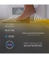 1,2m 3W LED sengelys sæt til enkeltseng - 12V DC, 4000K, Inkl. bevægelsessensor