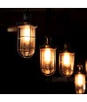 E27 8W LED pære - ST64, kultråd, rav farvet glas, ekstra varm 2200K
