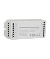 5-kanals LED forstærker til 12V/24V - 15A, hvid, til RGB+W / RGB / enkeltfarvet LED strips