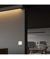 4 Zone RGB+W WiFi vægpanel fjernbetjening, 3V - 86x86mm, hvid, 4 zoner, dæmpbar, RF 2.4GHz