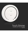 Trådløs Touch lysdæmper til LED strips, hvid - 12V/24V, vægmonteret, til enkeltfarvet LED