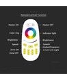 Trådløs Touch RGB+W fjernbetjening - 4 zoner, 2.4GHz, hvid, til RGB+W LED strips