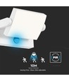 17W LED væglampe med sensor - IP65, 2580lm, hvid, 3000K, PIR sensor