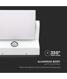 17W LED væglampe med sensor - IP65, 2580lm, hvid, 4000K, PIR sensor
