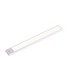 30cm 1,5W LED skabslampe med PIR sensor - 5V, 110lm, 4000K, genopladelig, sølv, magnetisk montering