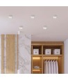 GU10 indbygningsspot i gips - Rund, hvid, 80x80mm, hul: 85x85mm, IP20, uden lyskilde