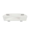 GU10 gips indbygningsspot til 3 lyskilder - Firkantet, hvid, overmalbar, hulmål: 35,5 x 10,5 cm