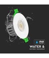 5W/8W LED indbygningsspot, fire-rated - 830lm, IP65, dæmpbar, CCT, 60 grader, hvid/sort/krom finish
