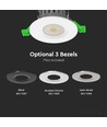 5W/8W LED indbygningsspot, fire-rated - 830lm, IP65, dæmpbar, CCT, 60 grader, hvid/sort/krom finish