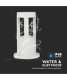 10W LED havelampe / væglampe, 25cm - IP65, hvid krop, 1000lm, 6400K, udendørs