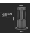 10W sort LED havelampe, 25cm - 100lm/W, IP65, 110 grader, 230V