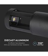 10W sort LED havelampe, 25cm - 100lm/W, IP65, 110 grader, 230V