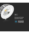 40W Ø22,1cm LED indbygningspanel - 120lm/W, COB, kold hvid, Hul: Ø20,7 cm, Mål: Ø22,1 cm