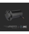 1W LED nedgravningsspot - 6400K, sort, 12V