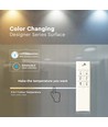40W Firkantet LED designer pendel - 4000lm, 3-i-1 CCT, dæmpbar, hvid, 46x46cm