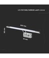 13W LED Billede-/Spejllampe - Krom, 3000K, Ø640mm