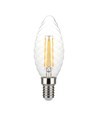E14 4W dæmpbar LED kronepære - Twisted candle filament, 350lm, varm hvid