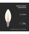 4W Kertepære E14 - LED Twisted, Filament Pære, 3000K, Dæmpbar