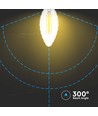 4W Kertepære E14 - LED Twisted, Filament Pære, 3000K, Dæmpbar
