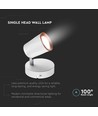 6W LED væglampe - 3000K, hvid, inkl. lyskilde, indendørs/facade