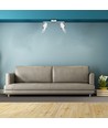 12W dobbelt LED væglampe - 3000K, hvid