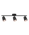18W sort LED væglampe - 4000K, 3 hoveder