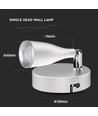 4,5W LED væglampe - 420lm, 3000K, hvid, indendørs