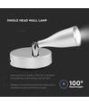 4,5W LED væglampe - 420lm, 3000K, hvid, indendørs