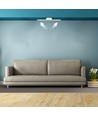 9W dobbelt LED væglampe - 3000K, hvid