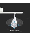 9W dobbelt LED væglampe - 3000K, hvid