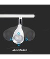 13,5W LED væglampe - 1260lm, 4000K, hvid, 3-hovedet design, inkl. lyskilde