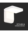 17W kvadratisk LED væglampe - IP65, hvid, 150lm/W, aluminium, inkl. lyskilde